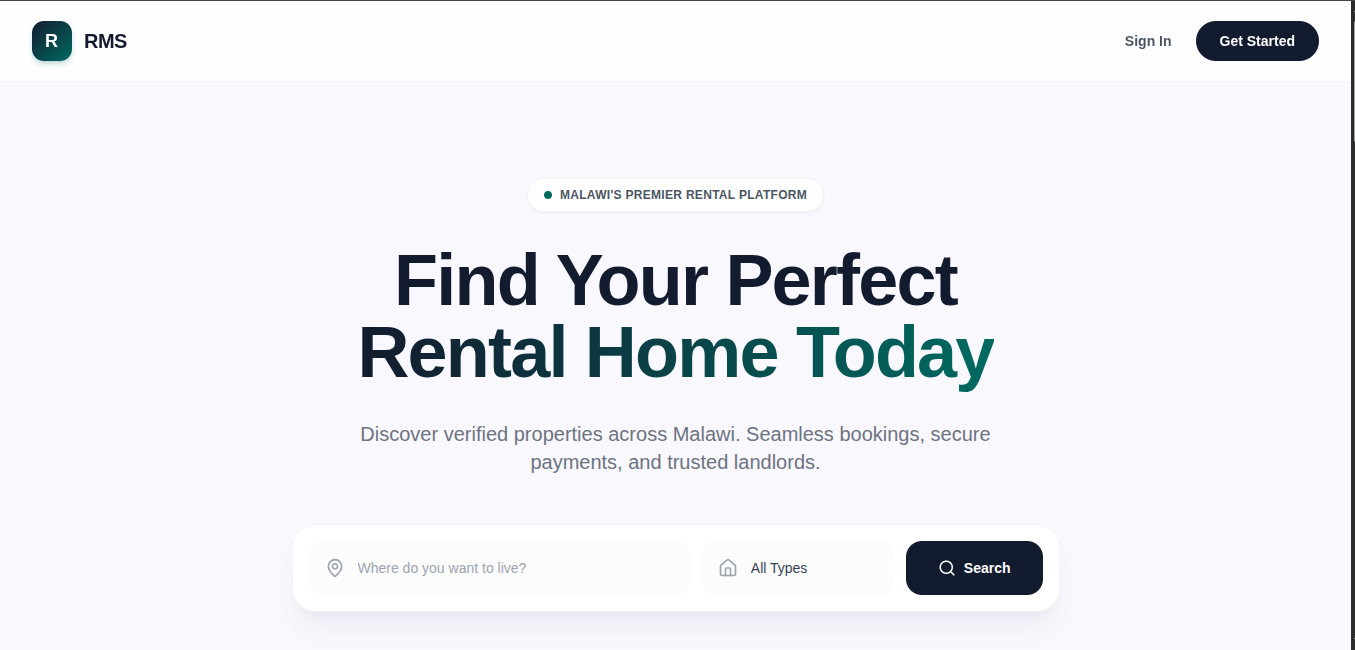 Rental Management System screenshot